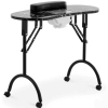  Biurko stolik do manicure kosmetyczny z pochłaniaczem pyłu składany na kółkach 90 x 43 x 73 cm czarny - zdj. dodatkowe 1