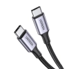  Kabel przewód USB-C w oplocie 5A 480Mb/s 0.5m czarno szary - zdj. dodatkowe 1
