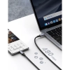  Kabel przewód USB-C w oplocie 5A 480Mb/s 0.5m czarno szary - zdj. dodatkowe 5