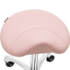  Taboret stołek hoker kosmetyczny siodłowy na kółkach do 150 kg YORK - pudrowy róż - zdj. dodatkowe 2