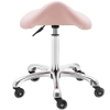  Taboret stołek hoker kosmetyczny siodłowy na kółkach do 150 kg YORK - pudrowy róż - zdj. dodatkowe 4