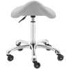  Taboret stołek hoker kosmetyczny siodłowy na kółkach do 150 kg YORK - jasnoszary - zdj. dodatkowe 4