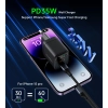  Mała mocna ładowarka sieciowa GaN 2x USB-C PD 35W z wyświetlaczem czarna - zdj. dodatkowe 4