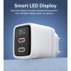  Mała mocna ładowarka sieciowa GaN 2x USB-C PD 35W z wyświetlaczem biała - zdj. dodatkowe 8