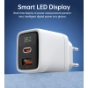  Mała mocna ładowarka sieciowa GaN USB-A USB-C PD 35W z wyświetlaczem biała - zdj. dodatkowe 8