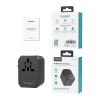  Uniwersalna ładowarka podróżna USB-C 2x USB-A PD 30W wtyczki USA EU UK AU czarna - zdj. dodatkowe 6