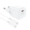  Mini Ładowarka sieciowa PD 20W GaN + kabel USB-C biała - zdj. dodatkowe 3