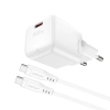  Mini Ładowarka sieciowa PD 30W GaN + kabel USB-C biała - zdj. dodatkowe 1