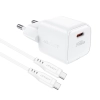  Mini Ładowarka sieciowa PD 30W GaN + kabel USB-C biała - zdj. dodatkowe 3