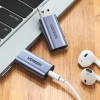  Adapter przejściówka audio na słuchawki USB-A do miniJack 3.5mm szary - zdj. dodatkowe 1