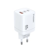  Ładowarka sieciowa GaN 65W 100-240V USB-A 2x USB-C biała - zdj. dodatkowe 1