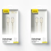  Kabel przewód wzmacniany SR USB-C - USB-C 100W 1m beżowy - zdj. dodatkowe 4
