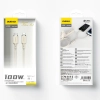  2w1 Kabel przewód wzmacniany SR USB-C - USB-C / Lightning 100W 1.2m beżowy - zdj. dodatkowe 4