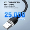 Kabel przewód do iPhone w oplocie USB-A - Lightning 2.4A 2m czarny - zdj. dodatkowe 7