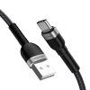  Kabel przewód w oplocie USB-A - USB-C 2.4A 1m czarny - zdj. dodatkowe 1