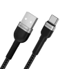  Kabel przewód w oplocie USB-A - USB-C 2.4A 1m czarny - zdj. dodatkowe 3