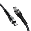  Kabel przewód w oplocie USB-C - USB-C PD 65W 1m czarny - zdj. dodatkowe 1