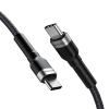  Kabel przewód w oplocie USB-C - USB-C PD 65W 2m czarny - zdj. dodatkowe 1