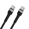  Kabel przewód w oplocie USB-C - USB-C PD 65W 2m czarny - zdj. dodatkowe 3