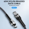  Kabel przewód w oplocie USB-C - USB-C PD 65W 2m czarny - zdj. dodatkowe 5