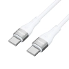  Trwały elastyczny kabel przewód USB-C - USB-C PD 65W 1m biały - zdj. dodatkowe 1