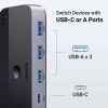  Przełącznik switch 2-in-4 na 2 komputery USB 3.0 + 2x kabel USB-A czarny - zdj. dodatkowe 2