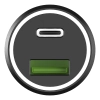  Ładowarka samochodowa 1xUSB-C 1xUSB-A 45W PD QC czarna - zdj. dodatkowe 3