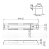  Separator ogranicznik parkingowy z taśmą odblaskową 840x105x150mm - zdj. dodatkowe 5