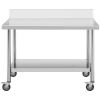  Stół blat roboczy przyścienny z rantem na kółkach 1 półka 120 x 60 cm do 158 kg - zdj. dodatkowe 1