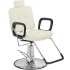  Fotel fryzjerski barberski z zagłówkiem i podnóżkiem Physa KESWICK - beżowy - zdj. dodatkowe 1