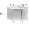  Szafa gastronomiczna narożna z rantem STAL 100 x 100 x 97 cm - zdj. dodatkowe 4