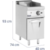  Grill płyta grillowa gładka z szafką na gaz propan / LPG / ziemny 6 kW - zdj. dodatkowe 6