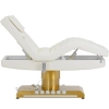  Fotel kosmetyczny SPA podgrzewany z krzesłem 3 silniki 200 kg SAVONA - biało złoty - zdj. dodatkowe 6