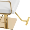  Fotel fryzjerski barberski kosmetyczny z podnóżkiem Physa OTLEY - biało złoty - zdj. dodatkowe 4