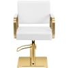  Fotel fryzjerski barberski kosmetyczny z podnóżkiem Physa OTLEY - biało złoty - zdj. dodatkowe 5