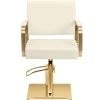  Fotel fryzjerski barberski kosmetyczny z podnóżkiem Physa OTLEY - kremowo złoty - zdj. dodatkowe 5