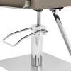  Fotel fryzjerski barberski kosmetyczny z podnóżkiem Physa OTLEY - beżowo srebrny - zdj. dodatkowe 2