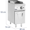 Grill gazowy ryflowany z szafką na propan / LPG / gaz ziemny 6 kW - zdj. dodatkowe 6