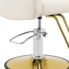  Fotel fryzjerski barberski z podnóżkiem BARTON - kremowy - zdj. dodatkowe 1