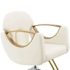  Fotel fryzjerski barberski z podnóżkiem BARTON - kremowy - zdj. dodatkowe 2