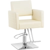  Fotel fryzjerski barberski kosmetyczny z podnóżkiem Physa RIBBLETON - kremowy - zdj. dodatkowe 1