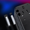  Adapter ładowarka podróżna EU / US / AUS / UK 2x USB-C 2x USB-A 100W - czarny - zdj. dodatkowe 8