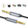  Kabel przewód audio AUX do głośnika 2x mini jack 3.5mm męski 1.2m - czarny - zdj. dodatkowe 3