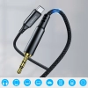  Kabel przewód audio AUX USB-C - mini jack 3.5mm 2 m - czarny - zdj. dodatkowe 1