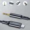  Kabel przewód audio AUX USB-C - mini jack 3.5mm 2 m - czarny - zdj. dodatkowe 2