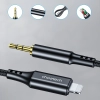  Kabel przewód audio AUX iPhone Lighting - mini jack 3.5mm 2 m - czarny - zdj. dodatkowe 2