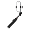  Selfie stick teleskopowy z pilotem + 2x lampka LED stojak tripod na telefon 1.3m aluminium - czarny - zdj. dodatkowe 6