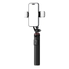  Selfie stick teleskopowy z pilotem + 2x lampka LED stojak tripod na telefon 1.3m aluminium - czarny - zdj. dodatkowe 7