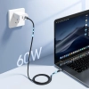  Kabel przewód USB-C - USB-C PD 60W w oplocie XCC-1014 - szary - zdj. dodatkowe 2