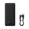 Powerbank Airpow 20W 10000mAh z kablem USB-A - USB-C 30cm - czarny